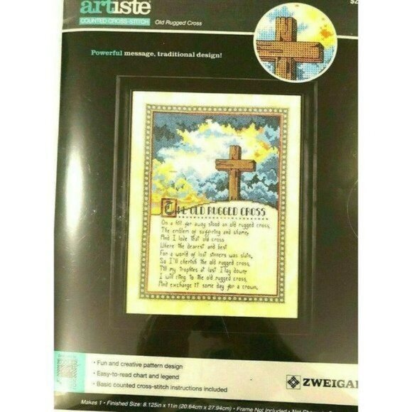 Cross Stitch Kit Artiste OLD RUGGED CROSS Kooler Design Studios Faith Sealed - Picture 1 of 4